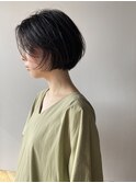 Salt大久保◇ナチュラルミニボブ/前髪なしショート×黒髪2