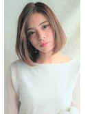大人ナチュラル☆シンプルボブ
