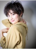 モード＆クールな黒髪小顔マニッシュショートw川口20代30代40代
