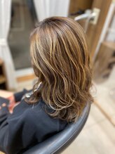 美容室 ぽ歩ビーアップ ステージワン(Be up STAGE1) [ぽ歩゜Be-up stage1]　ハイライトカラー