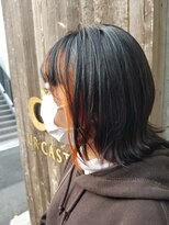 ユーアールキャッスル(UR CASTLE) インナーカラーオレンジ フレーミングカラー