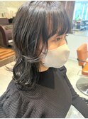 透明感◎グレージュ 顔周りレイヤー