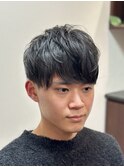 ツーブロックマッシュ/刈上げ/パーマ/アップバング/束感ショート