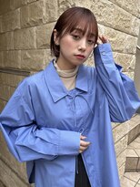 アース 三軒茶屋店(HAIR&MAKE EARTH) 三軒茶屋_レディース_ショート_ボブ_丸みボブ_オレンジベージュ_