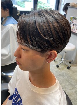 ジュンヌオム リンカラン(Jeune Homme LINGKARAN) ニュアンスストレート【縮毛矯正】＋センターパート