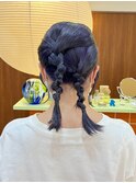 blue lavender+hair arrange