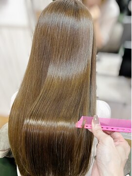 ルヴェール 北方店(LeVert) ベージュカラー×縮毛矯正