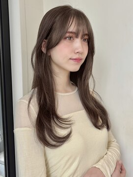 ローネス ギンザ(LONESS ginza) レイヤーカット/小顔カット/マロンベージュ/くすみベージュ