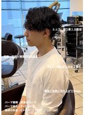 波巻きスパイラルセンターパート大宮メンズカットパーマ美容室