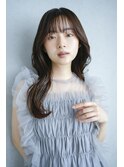 ロングおくれ毛顔周りレイヤー美髪_F50133