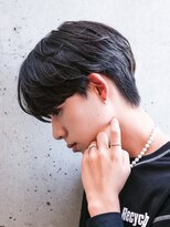 シースルーマッシュナチュラルマッシュメンズ韓国ツーブロック