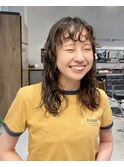 ミディアムパーマ　くるくるパーマ
