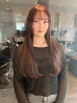 ジーナ 札幌(Zina)&nbsp;髪質改善＊アプリコットオレンジレイヤー＊美髪【Zina札幌】