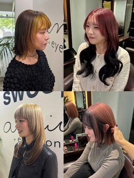 スウィープ 札幌大通(sweep)の写真/【ダメージレス×透明感】髪に優しいケアブリーチ使用♪色落ちしても可愛いカラーが好評♪ハイライトも◎