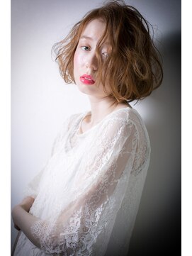 カバーヘア ブリス 戸田公園西口店(COVER HAIR bliss) □透明感カラーオレンジベージュミニボブ415戸田公園20代30代