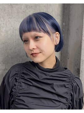 アジリ(agili) ルーツカラー/ホワイトカラー/ミニボブ/ネイビーブルー/個性派