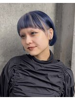 アジリ(agili) ルーツカラー/ホワイトカラー/ミニボブ/ネイビーブルー/個性派