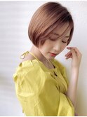 白髪ぼかしハイライト/丸みショート/白髪染め/30代40代p大宮