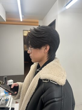 ステージ(STAGE) センターパートウルフ　ニュアンスパーマ