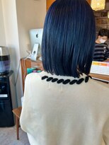 リアン 大森店(Rian) ぱつっとミディボブ×20代こっくりブルー