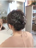 《花屋併設》アシンメトリーフラワー@20代30代40代@ヘアセット