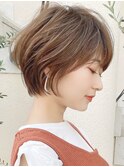 アッシュブラウンマニッシュワンサイド/20代/30代/40代/ショート