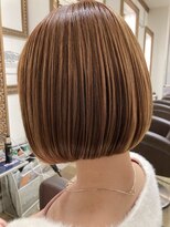 コワファースト 大分(COIFF1RST)&nbsp;ぱつっとボブ×オレンジベージュ