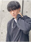 マッシュサイドグラデーション前下がりスパイラルパーマ