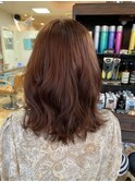 暖色系／ロング／白髪染め／髪質改善