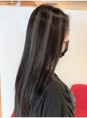 ハイライトカラー,ダークアッシュ,イメチェン,韓国ツヤカラー