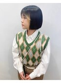 【松戸　石山】あごラインミニボブ　ぷつっとボブ　