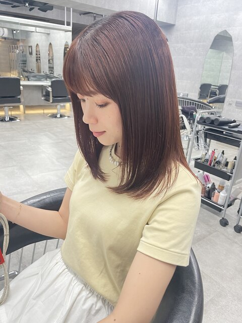 髪質改善/ミネコラトリートメント/オレンジブラウン/艶カラー
