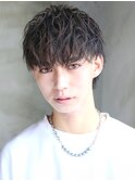 ツーブロックマッシュ流行束感爽やか無造作パーマ