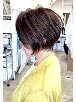 ボタニカル(BOTANICAL) 大人ボブくびれショートカットひし形束感ベージュブラウン