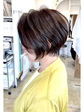 ボタニカル(BOTANICAL) 大人ボブくびれショートカットひし形束感ベージュブラウン