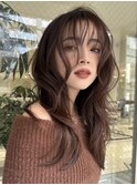 レイヤーカット艶カラー透明感カラーナチュラルハイライト