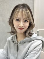 ロンド レア 天神大名店(Lond Le’a)&nbsp;フェイスフレーミングケアブリーチワンレン小顔カット外ハネボブ