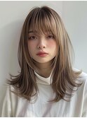 イメチェン 外ハネ ボブ 美髪 ワイドバング ブルーブラック