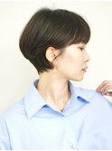 前下がりショート・ボブ/絶壁解消/前髪あり/40代/30代/内巻き