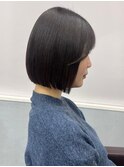 安積タッセルボブ切りっぱなしボブマッシュウルフショートカット