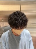 波巻きスパイラルパーマメンズマッシュツイストスパイラルパーマ