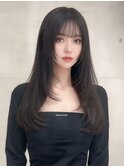 髪質改善艶髪愛され韓国風前髪カット 小顔梅田