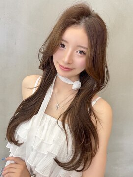 ロンド ストラーダ 心斎橋(Lond strada) くびれヘア×アプリコットオレンジ×美髪［髪質改善/縮毛矯正］