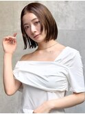 20代・30代_切りっぱなし_透明感ボブ