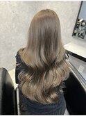 艶髪グレージュ プルエクステ 韓国レイヤー つくば