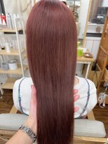 ユイマァル 倉敷店(YUIMARL)&nbsp;20代30代ロング髪質改善トリートメントピンクボルドーストレート