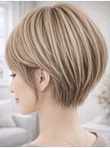 ブリーチハイライト髪質改善ダブルカラーレイヤーカット