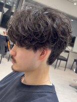 フィフス 大分(fifth)&nbsp;大分シャドウパーマメンズカットラウンドマッシュツーブロック