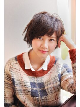 リュドール 名駅(Rue D'or) ニュアンスパーマで作るナチュラルショート