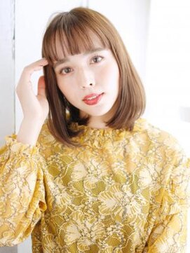ヘアメイク ナル(hair make nalu) 重めショートバングのワンカールボブ